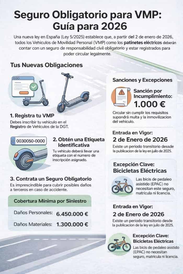 seguro obligatorio patin biciceta zaragoza