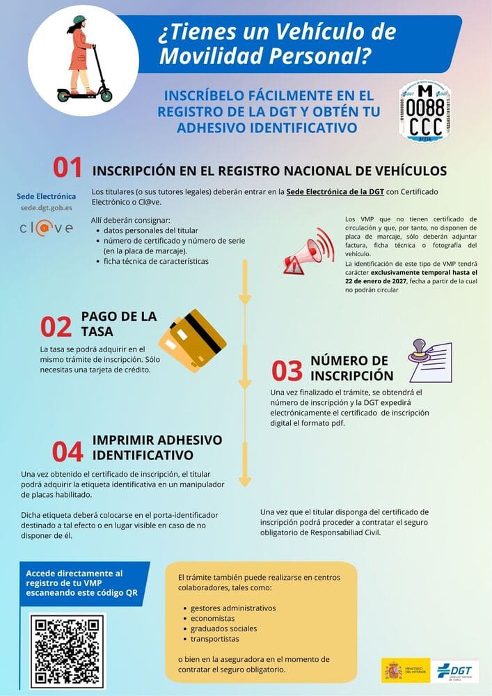 como inscribir en la DGT patinetes eléctricos